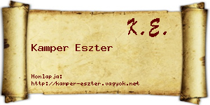 Kamper Eszter névjegykártya