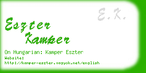 eszter kamper business card